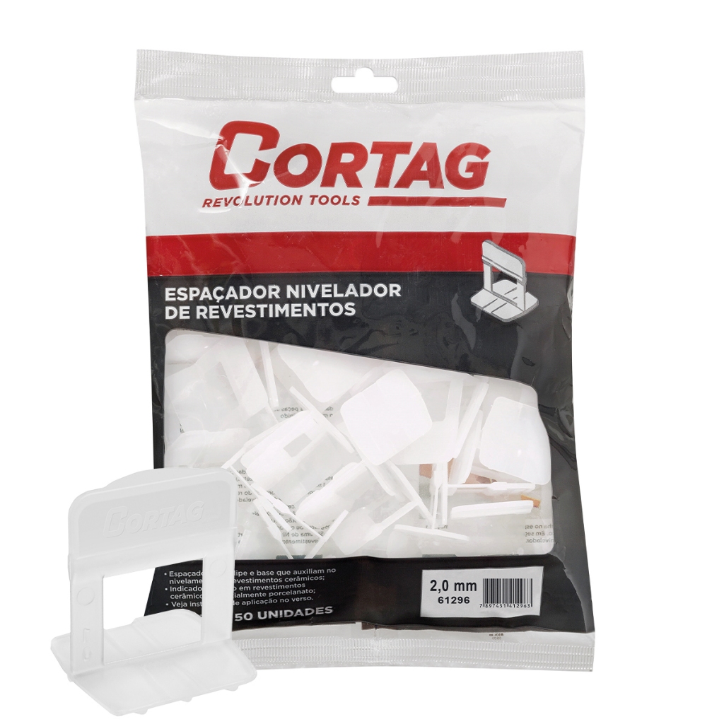 Espaçador Nivelador de Pisos Tradicional 2mm (Pacote com 50 Unidades) - Cortag em Oferta na Shopee
