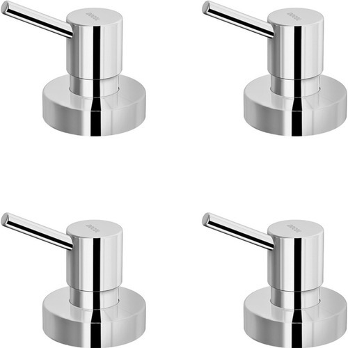 Kit 4 Acabamentos Registro Docol Lóggica p/ Base Docol 1/2" 3/4" e 1" Cromado