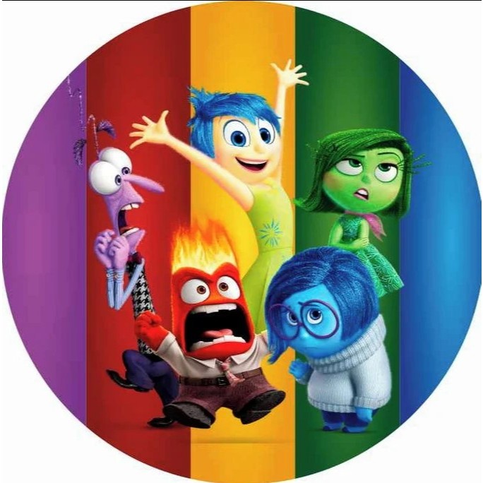 Painel Redondo Sublimado Divertidamente MEDIDA 50X50 LEIA A DESCRIÇÃO em Oferta na Shopee