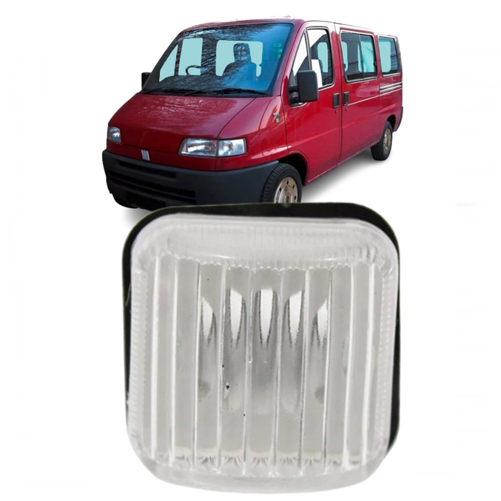 Pisca Seta Lateral Lanterna Paralama Ducato 1996 Até 2004 Cristal Sem Soquete