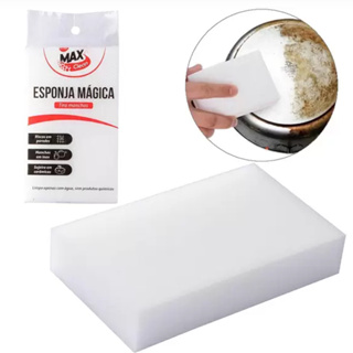 Esponja Mágica Branca Limpa tudo Melamina Kit 5 ou 10 unidades 10x6x2 cm em Oferta na Shopee