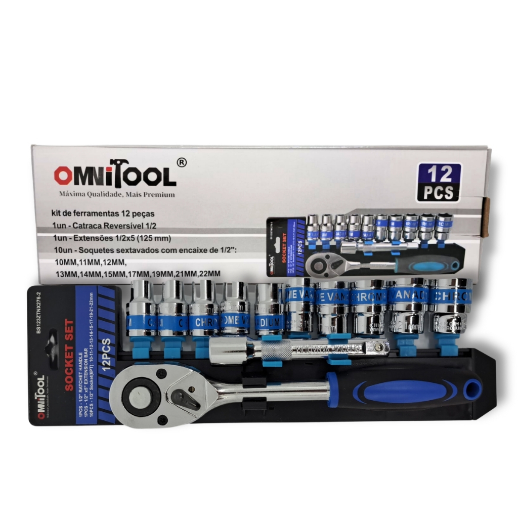 Kit Ferramenta Soquete 12 Peças 10 A 22mm Completo Aço Cromo Vanádio em Oferta na Shopee