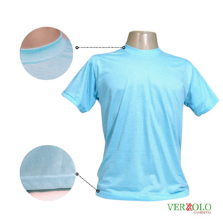 Kit 4 Camisetas Blusa Azul Claro VERZZOLO 100% Poliéster Para Sublimação Personalização em Oferta na Shopee
