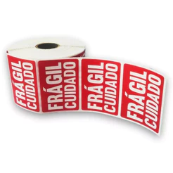 Etiqueta Frágil Cuidado Para Caixas e Mudanças | Tamanho: 60x40mm
