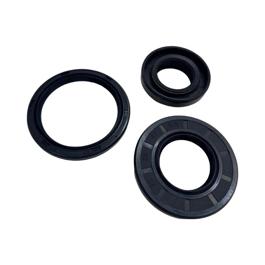 Kit Retentor Roda Dianteira + Traseira Bros 125 150 Freio frente a Disco 3 Peças