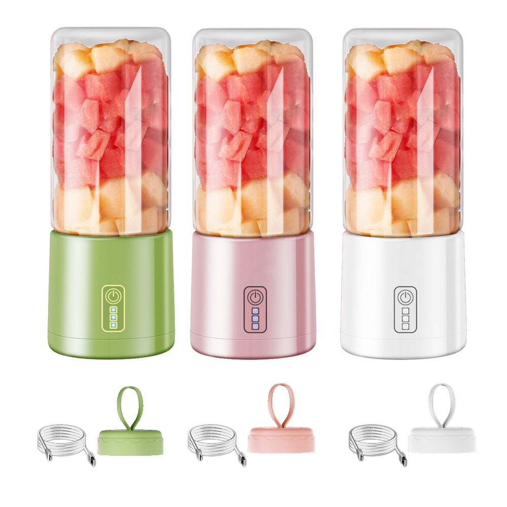 65W Mini Liquidificador Portátil Copo liquidificador de 400ml espremedor de elétrico de 8 facas