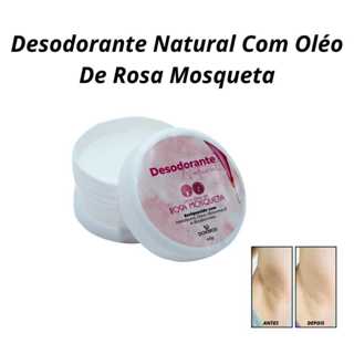 Desodorante Natural com Óleo de Rosa de Mosqueta Melaleuca Coco Vitamina E Bicarbonato Dokmos Clareador Vegano Mal Odor em Oferta na Shopee