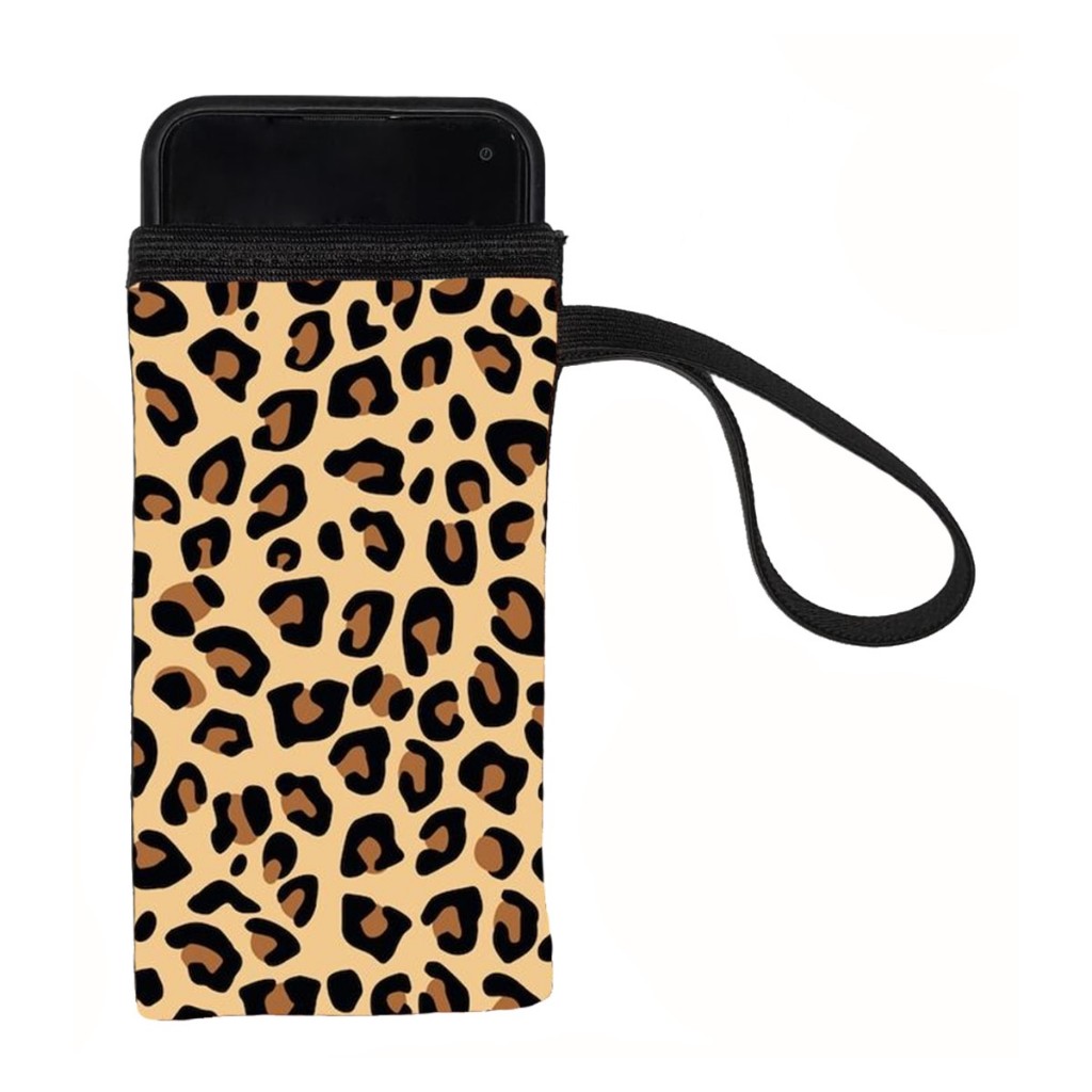 Capa Protetora Antiqueda Para Celular Bolsinha Tecido Espumado Oncinha