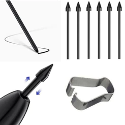 Ponta Reposição S Pen Samsung Tab S6 Lite S7 Note 10 20 Kit 5 Unidades + Extrator (preta)