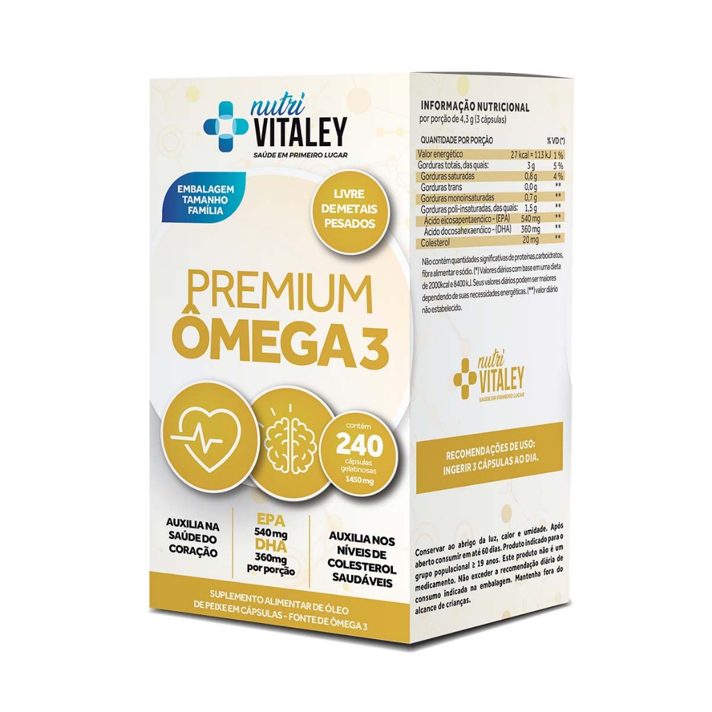 Vitaley Nutri Ômega Premium 240 Cápsulas em Oferta na Shopee