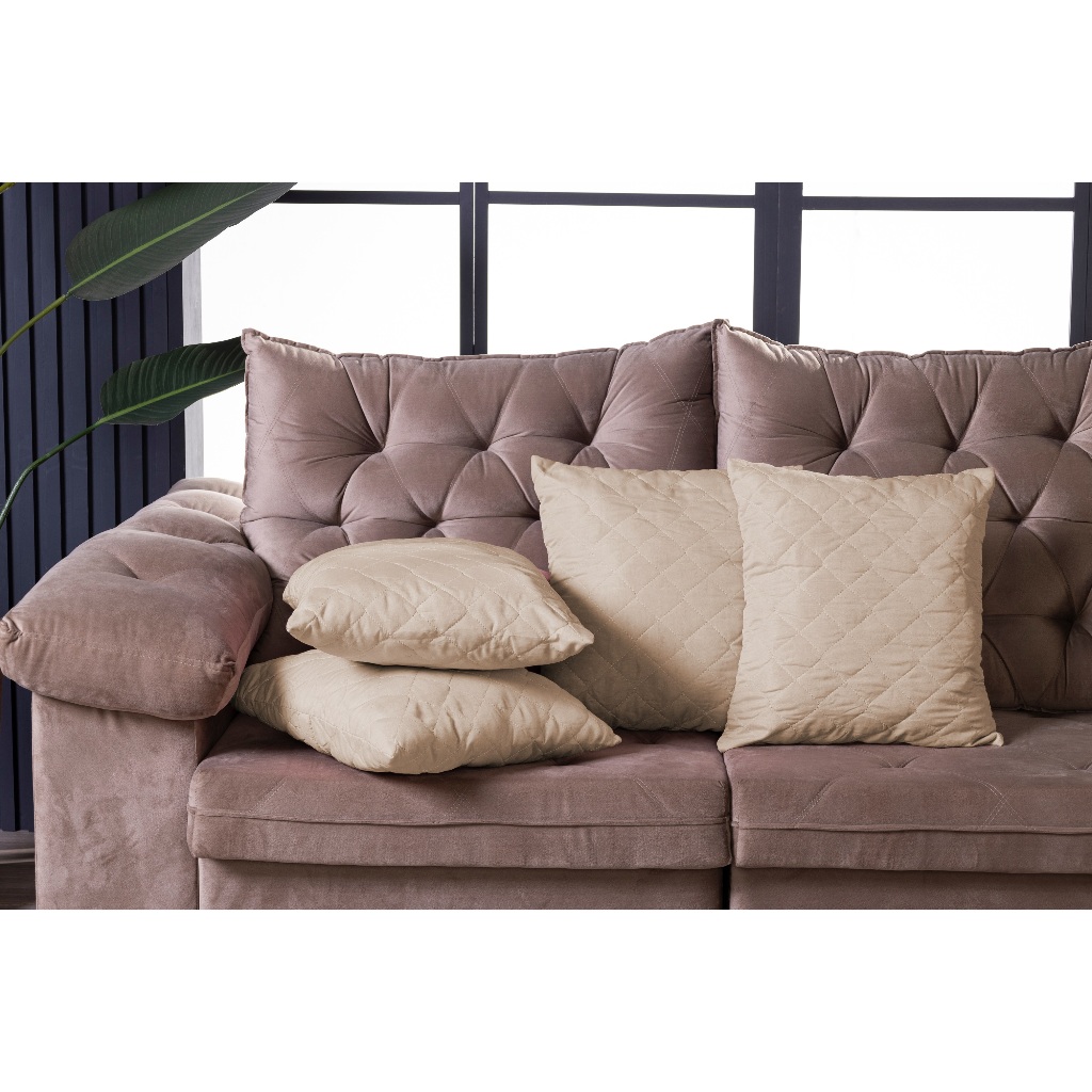 4 Almofadas Sem Enchimento Com Zíper 50 x 50 Várias Cores