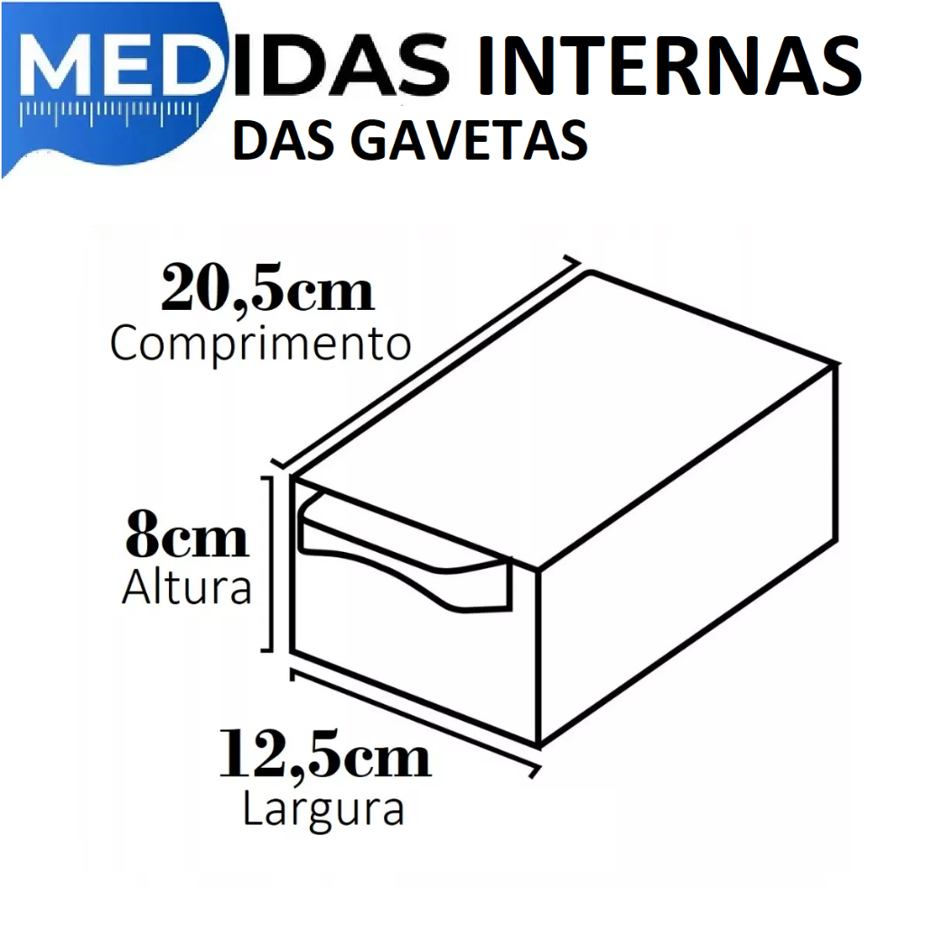 Gaveteiro De Mesa 2 Gavetas Organizador Escritório Plástico GV53 São Bernardo