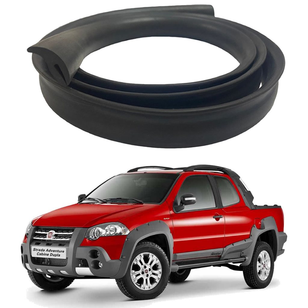 Borracha Acabamento da Churrasqueira Arremate Fiat Strada em Oferta na Shopee