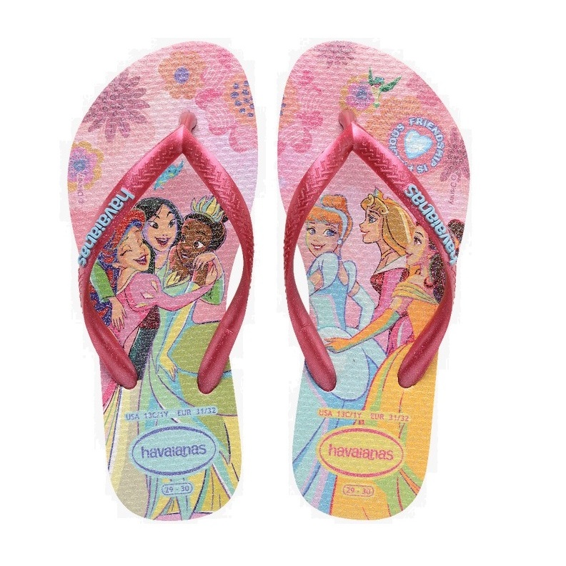 Chinelos Havaianas Infantil Slim Princesas Disney