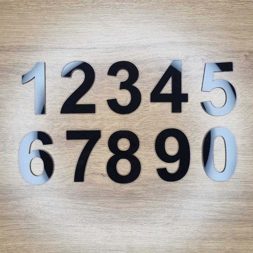 Números para porta em Acrílico 2mm - Design Moderno/Minimalista