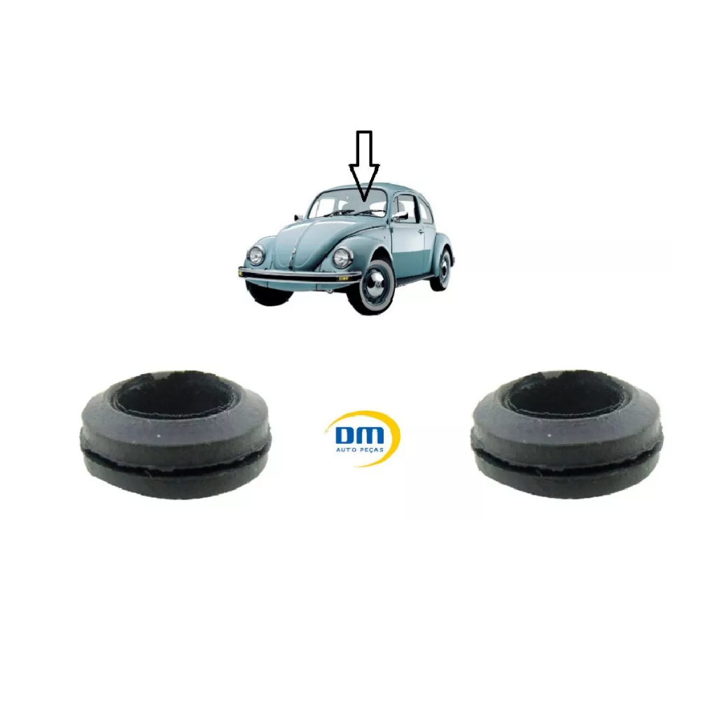 02 Borrach Anel Pivo Limpador P/brisa Fusca 1500 1600 Dm0231