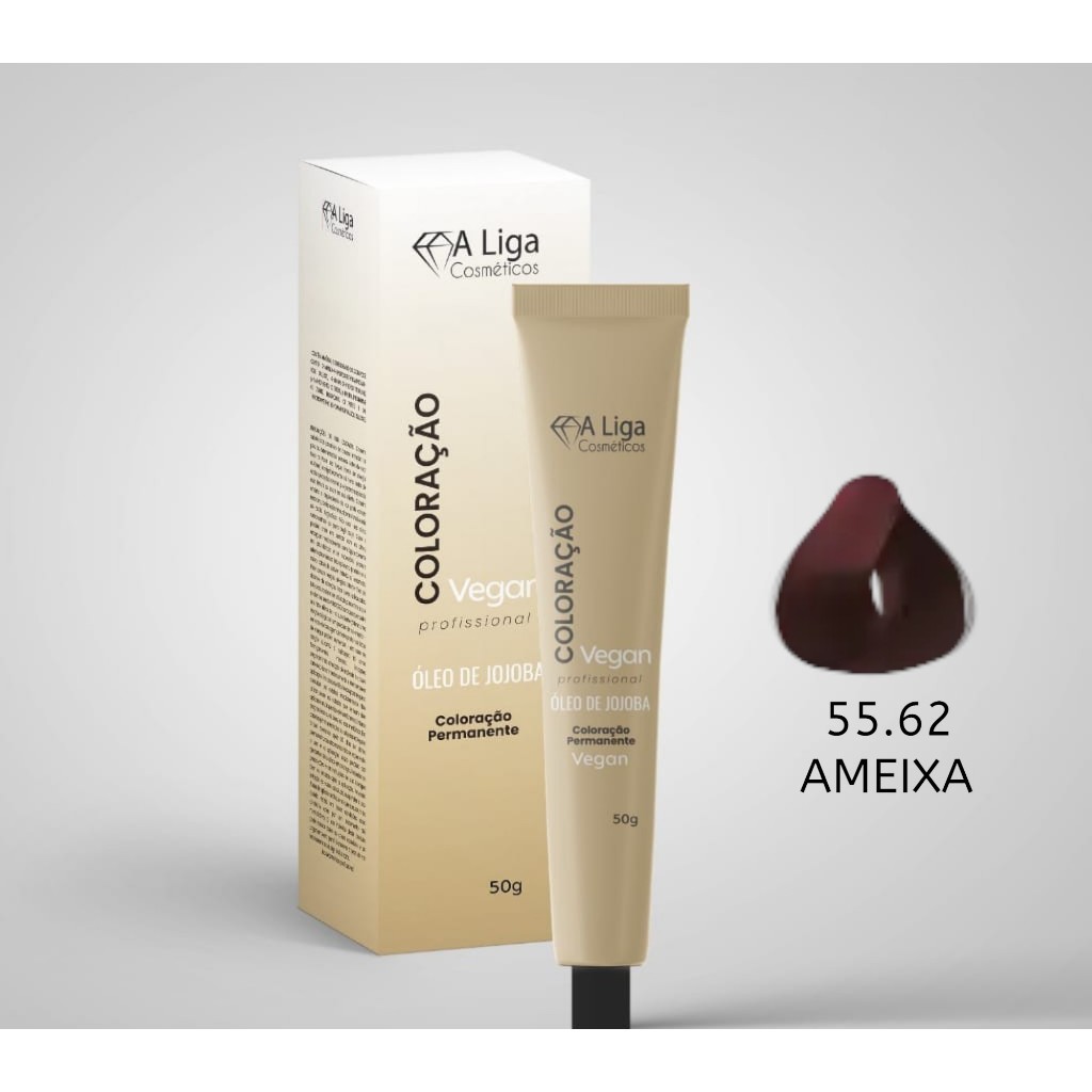 COLORAÇÃO VEGANA 55.62 A LIGA COSMÉTICOS 60 GR - AMEIXA