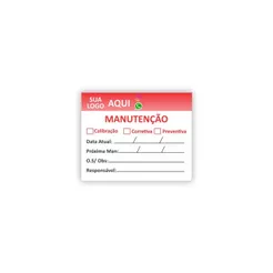 Adesivo personalizado p/ Manutenções/ Vistorias/ Revisões