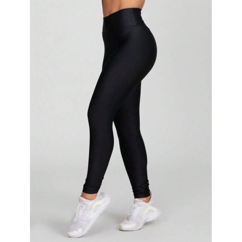Calça legging feminina preta cintura alta não transparente dia a dia — imagem 2 de 2
