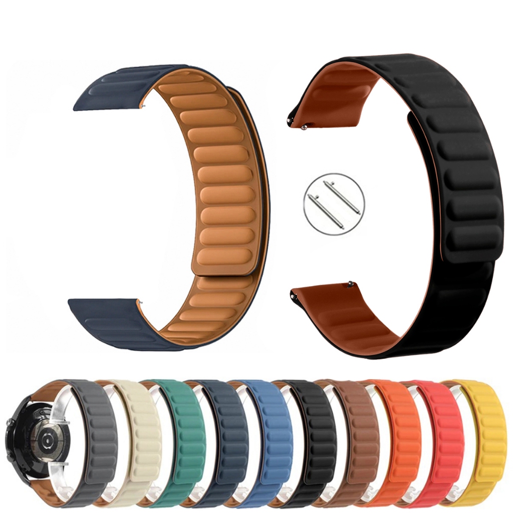 Pulseira 20mm Silicone Elos Imã para galaxy active 2/p8/p68/p80/p70/ls02/amazfit bip/dtx promocao Magnética