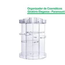 Organizador de maquiagem Acrílico Giratório 360º Suporte Para Cosméticos 27cm