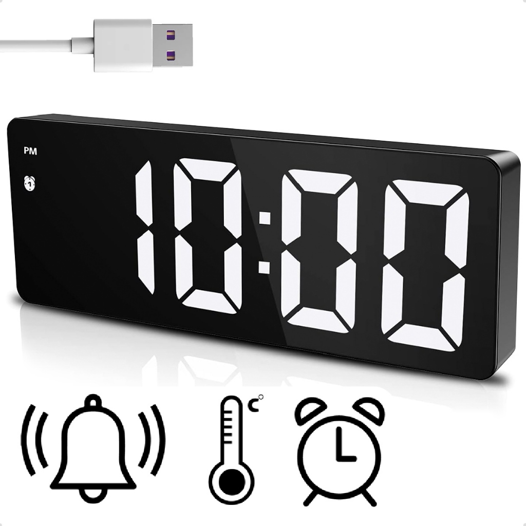 Relógio De Led Digital Mesa Despertador Alarme Temperatura E Demais Funções em Oferta na Shopee