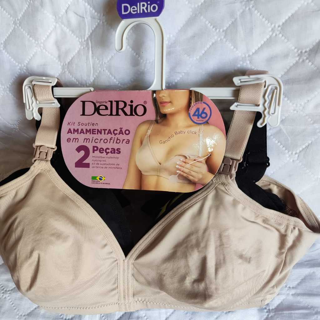 Kit Com 2 Sutiã Amamentação em Microfibra Delrio