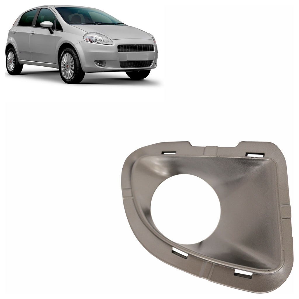 Moldura Grade Milha Punto 2007 2008 2009 2010 2011 2012 com Furo em Oferta na Shopee