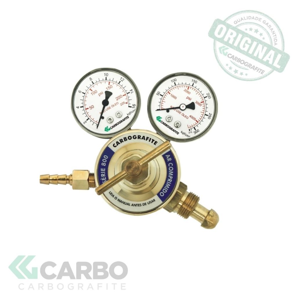REGULADOR DE PRESSÃO CILINDRO AR COMPRIMIDO CARBOGRAFITE SÉRIE 800
