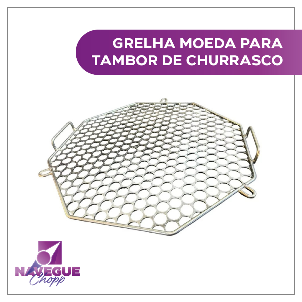 Grelha Moeda para Tambor de Churrasco - Medida 51cm em Oferta na Shopee