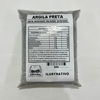 Argila Preta 1kg Corporal e Facil em Oferta na Shopee