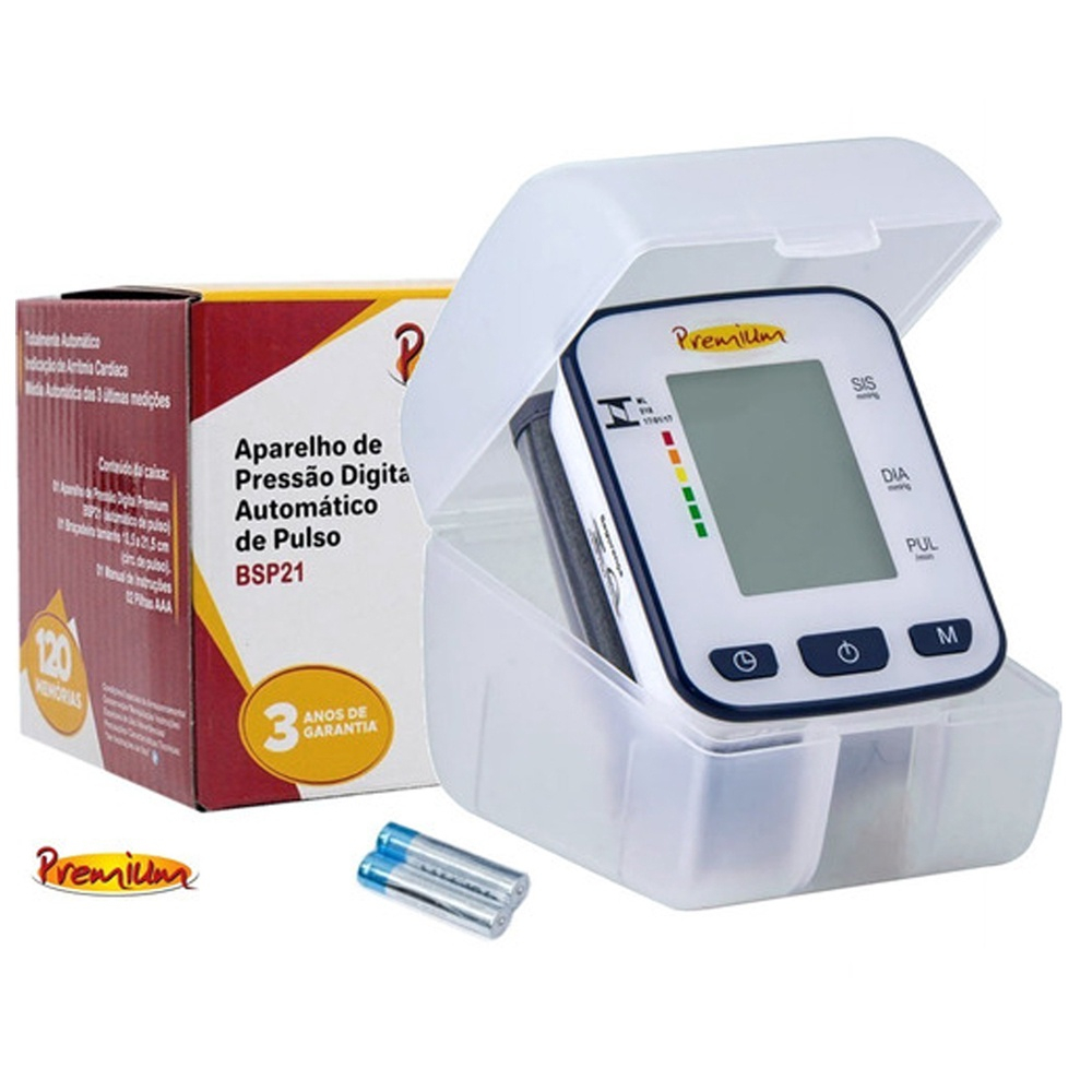 Aparelho medidor de pressão arterial digital de pulso G-Tech BSP21