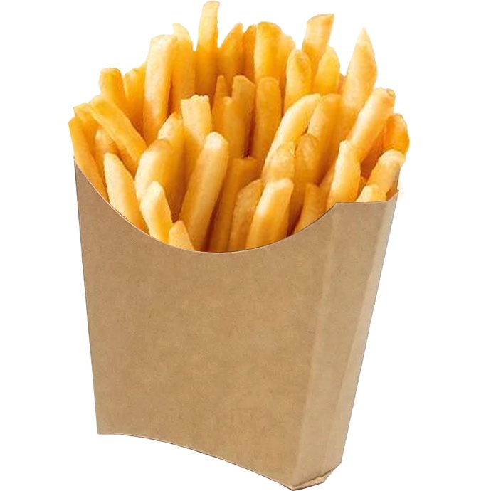 Kit 50 Unidades Embalagem Caixinha Batata Frita Pequena Kraft Porções Delivery Lanchonete Viagem