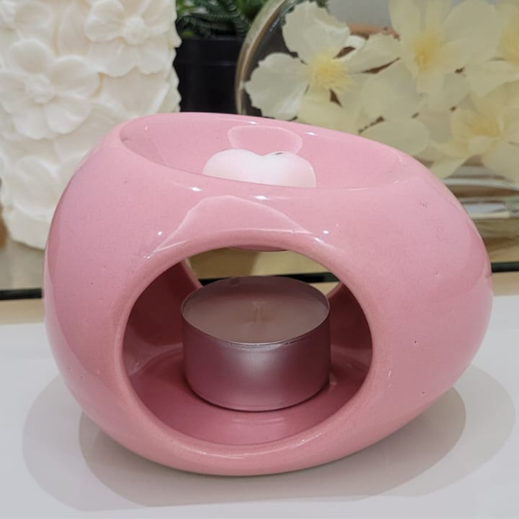 Difusor Rechaud Cerâmica Oval Para Óleos Essenciais e Wax Metls