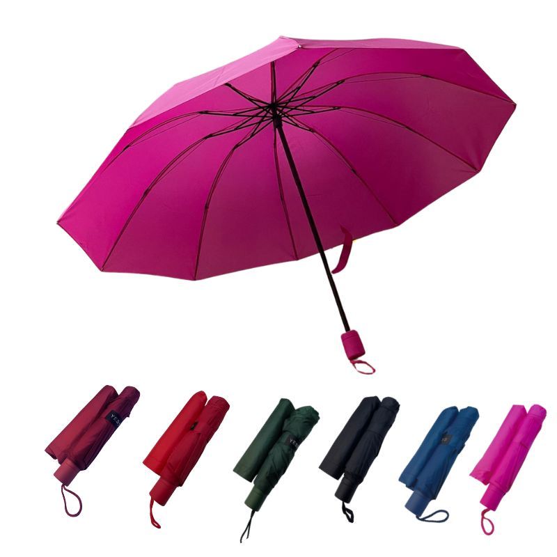 Guarda Chuva Grande Com 10 Hastes Reforçado Cabe Na Bolsa Colorido Liso