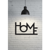 Placa decorativa moderna HOME mdf 3mm acompanha dupla face