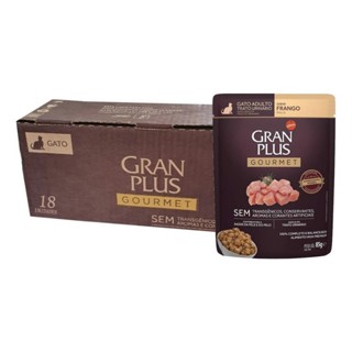Gran Plus Kit 18 Sachês Gourmet Gato Adulto Trato Urinario Frango 85g cada