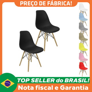 Kit 2 Cadeiras Charles Eames Eiffel Wood Design em Oferta na Shopee