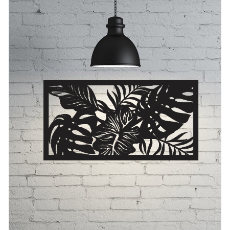 Quadro decorativo folhagem variada mdf 3mm acompanha dupla face