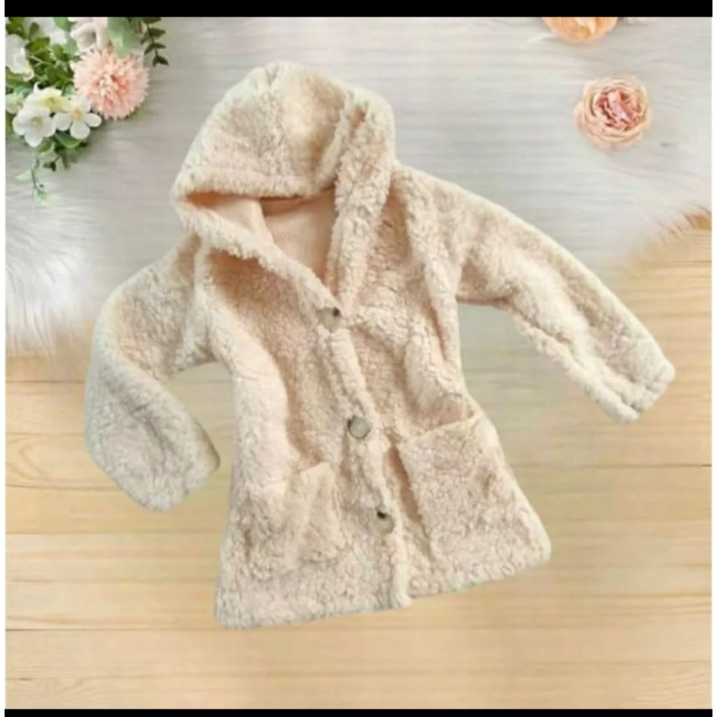 Blusa Teddy Infantil Peluda Bem Quentinha Com Touca (BINF500)