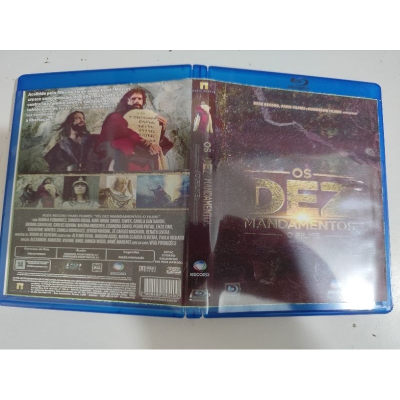 Os Dez Mandamentos O Filme Bluray ! mídia impressa + box encarte