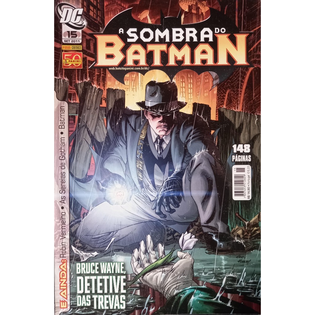Hq DC A Sombra do Batman 15  - Bruce Wayne Detetive das Trevas - Editora Panini Comics