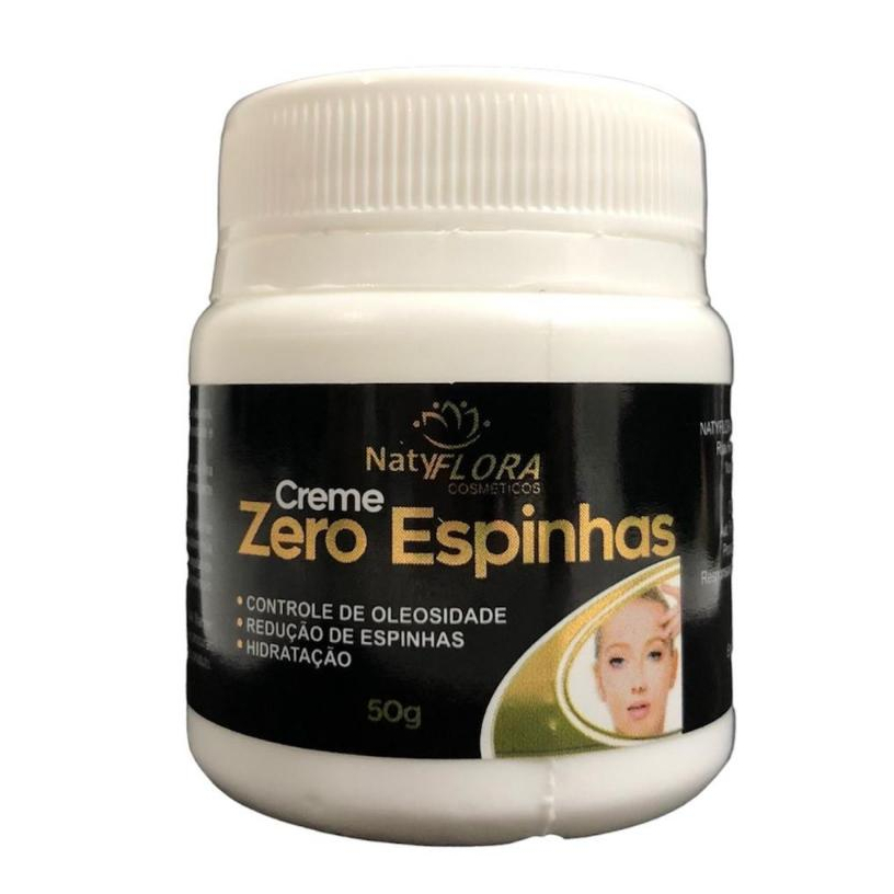 Creme Zero Espinhas Redução de Espinhas e Controle de Oleosidade 50G NatyFlora em Oferta na Shopee