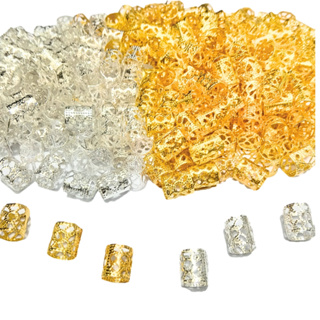 Anéis 100 unds para Trança Nagô Afro Box Braids Jumbo Twist Dreads Enfeites Acessórios Cabelo Enrolado Jóias Reguláveis Brilho Penteados  Trancista Dourados Prateados Ajustáveis em Oferta na Shopee