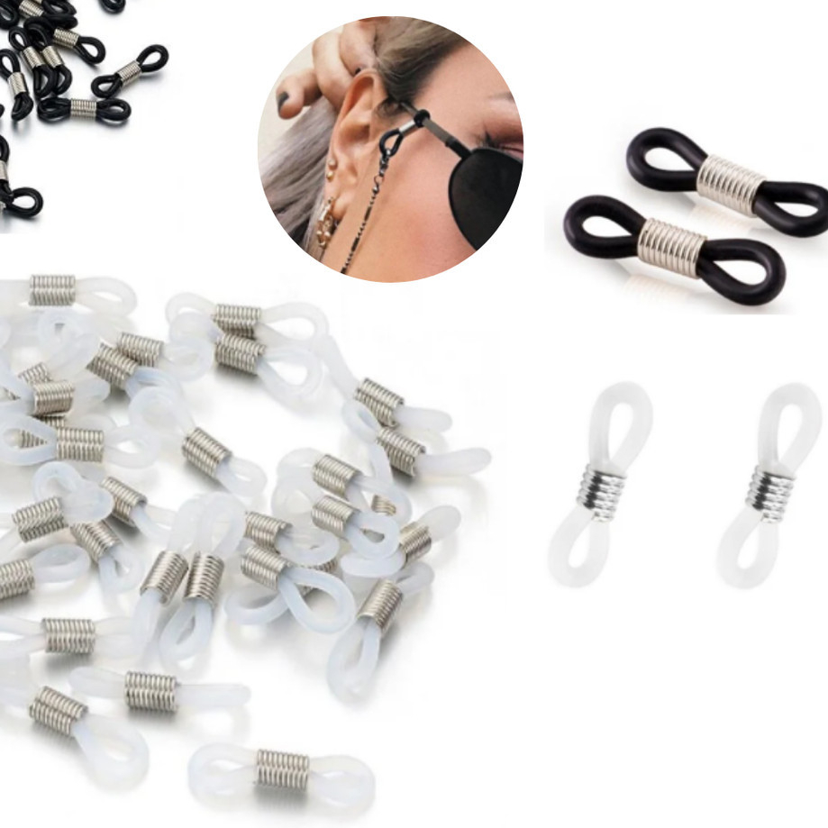 Argola de Silicone com Mola para Cordão de Óculos 50 Peças em Oferta na Shopee