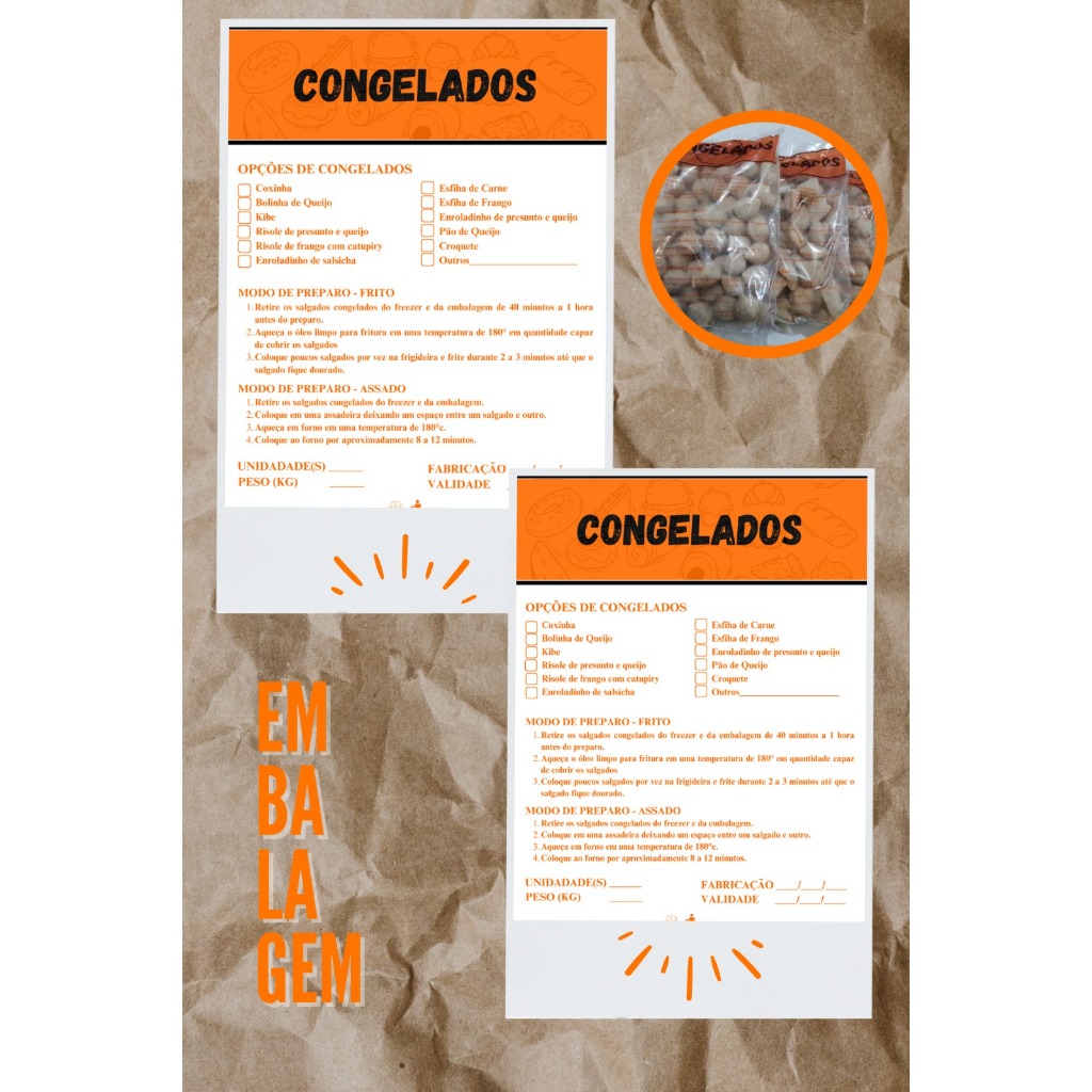 Embalagem para Congelados c/ 100 un