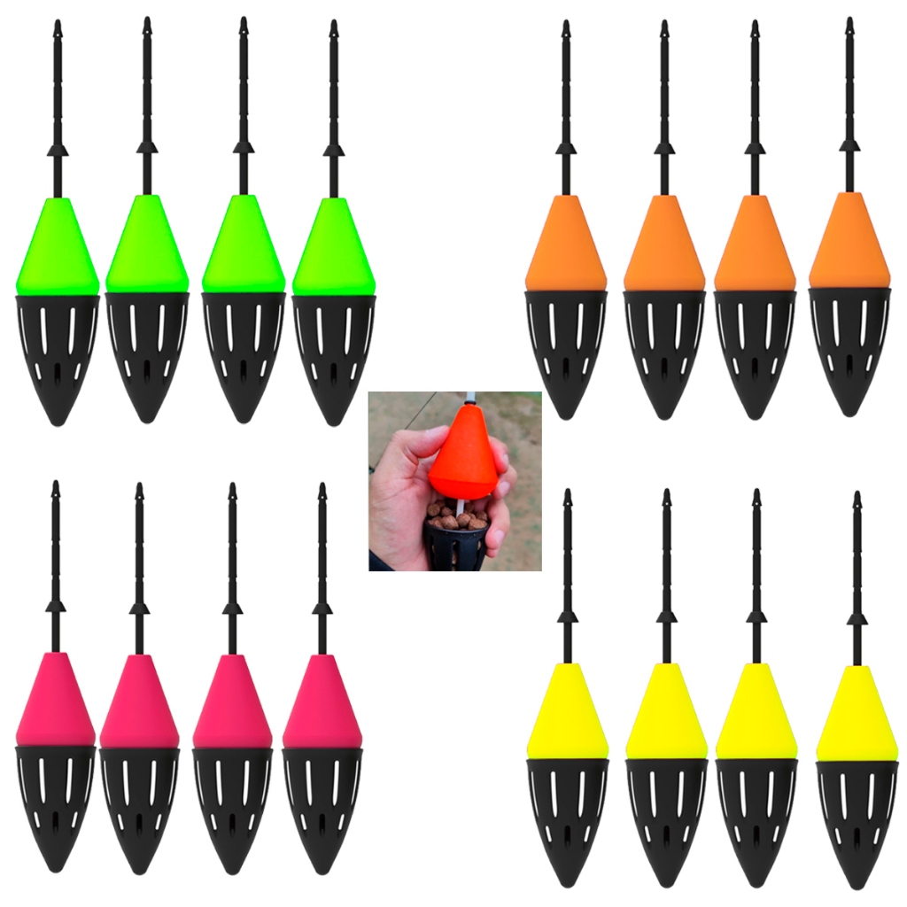 KIT 4 Boia Cevadeira com suporte p anzol torpedo balistica ceva  tucunaré 65g, 55g ceva