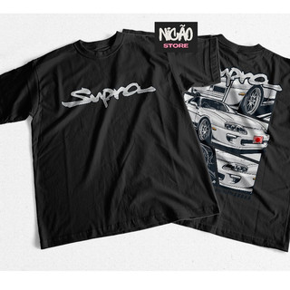Camiseta Estampada Carro Sport Supra Detalhes Frente e Costa 100% Algodão 30.1 Envio Imediato