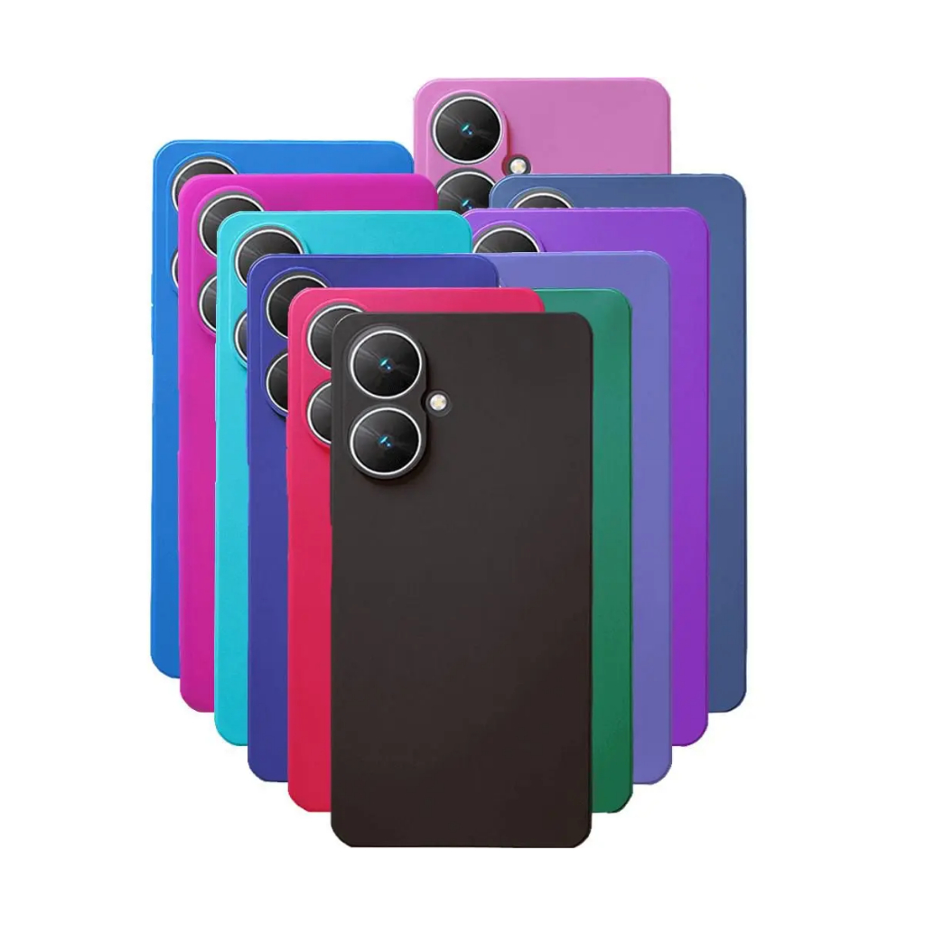 Kit 2X1 Xiaomi Redmi 13C 5G - Capa Silicone Aveludada Colorida Veludo + Película Frontal Ceramica 9D