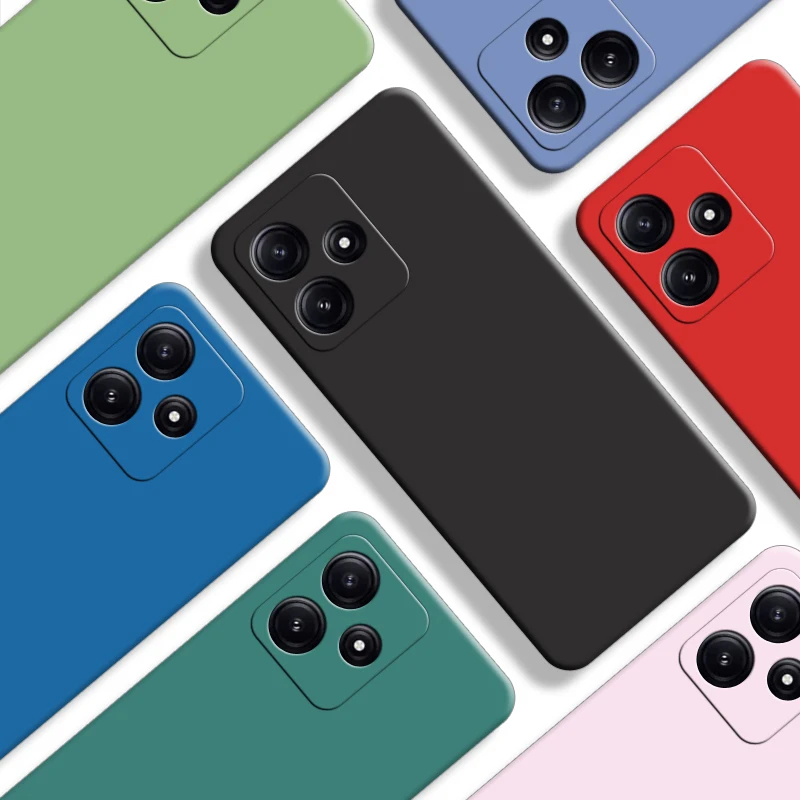 Kit 2X1 Xiaomi Redmi 12 5G - Capa Silicone Aveludada Colorida Veludo + Película Frontal Ceramica 9D